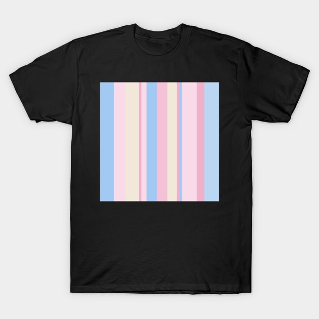 Pastel Color Stripes T-Shirt by Peaceful Space AS